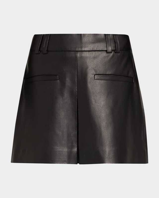 Pavaline Vegan Leather Mini Skirt